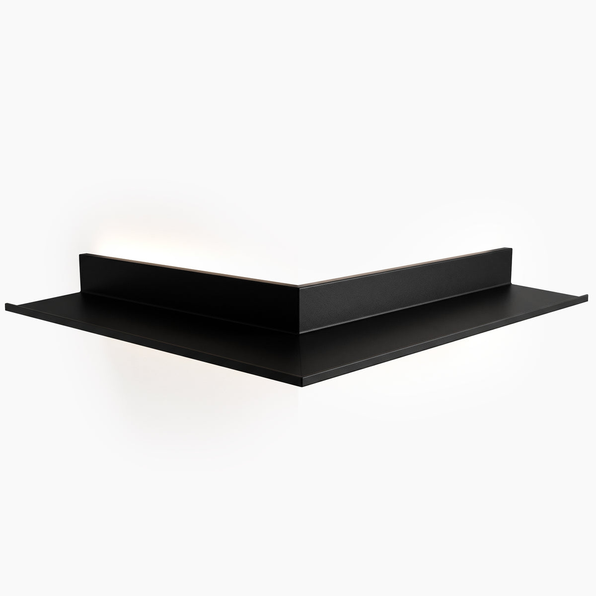 L-Shaped LED Aluminum Floating Shelf Outward - Celeste’s Interiors - Thoughtfully Made for Your Home.