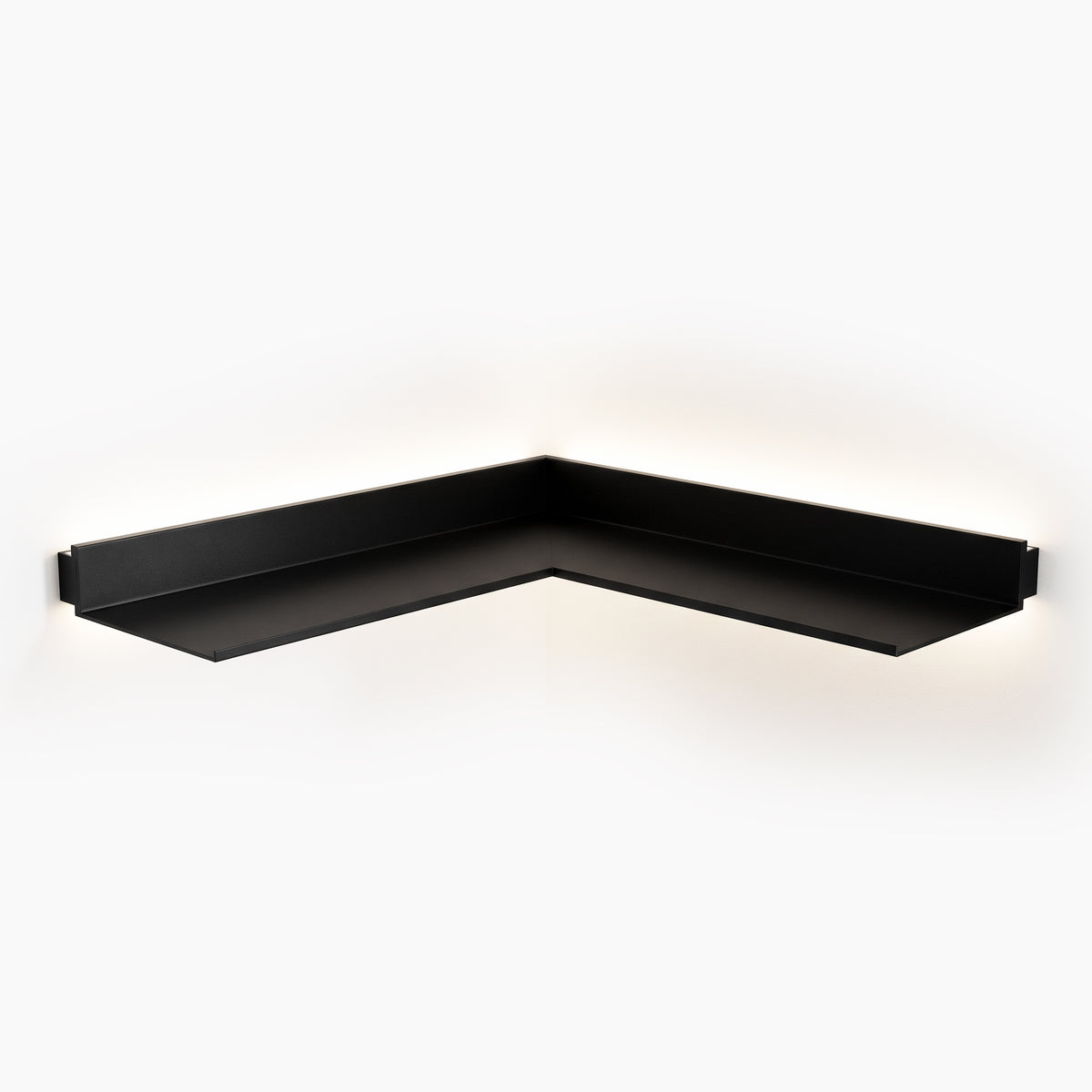 L-Shaped LED Aluminum Floating Shelf Inward - Celeste’s Interiors - Thoughtfully Made for Your Home.
