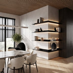 L-Shaped LED Aluminum Floating Shelf Outward - Celeste’s Interiors - Thoughtfully Made for Your Home.