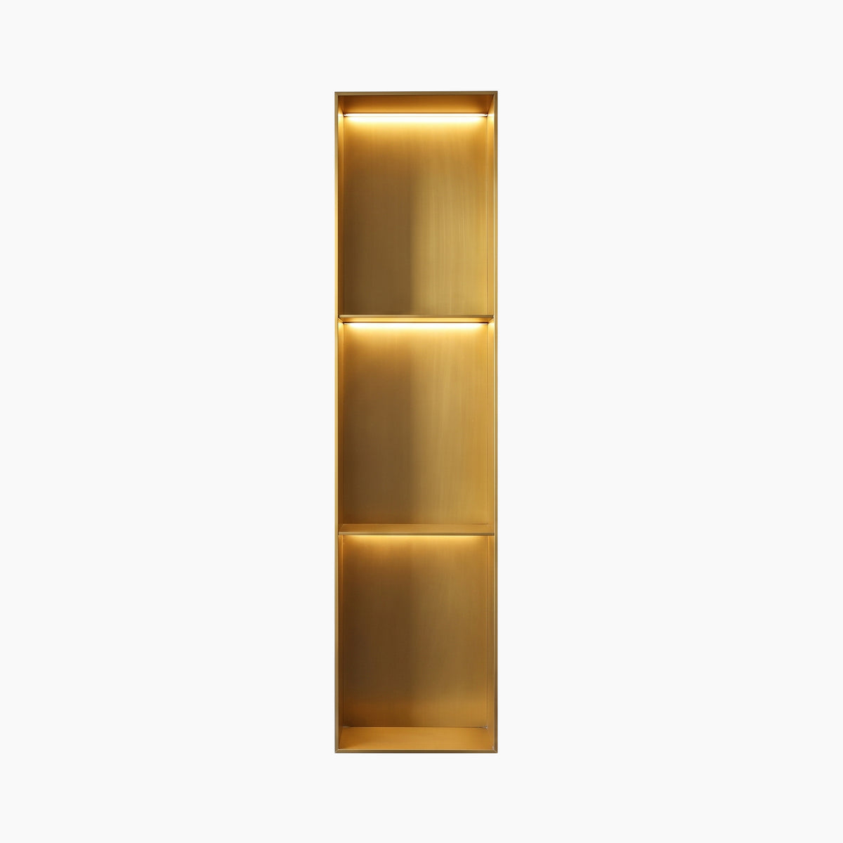Modern Custom Stainless Steel Wall Niche - Celeste’s Interiors - Thoughtfully Made for Your Home.